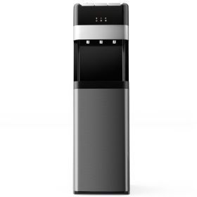 Bottom Loading Water Cooler Dispenser, 3 Temperature Settings -Hot-Cold-Room Temp, Compatible With 5-Gallon Water Bottles (Option: Black)