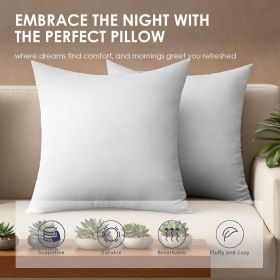 White Square Pillow Two Bubble Bags Suitable For Bed Cushions, Sofa Cushions, Garden Cushions, Cushion Core, Breathable, Hand Washable, OKO-100 Certif (Option: 45x45X15cm 14pcs)
