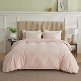 Serta Simply Clean Solid Duvet Cover Queen (Option: PINK)