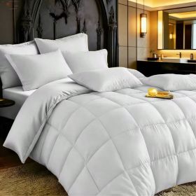 White 2-Piece & 3-Piece Bedding Comforter Set – Twin/Queen/King – Soft Microfiber (Inclusion: Comforter *1+Pillowcase*1, size: Twin)