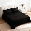4pcs ultra-soft 85g sheet and pillowcase set, soft solid color, machine washable, suitable for all seasons, Christmas comfortable bedding set