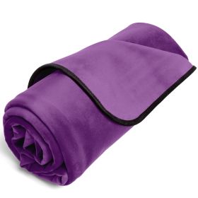 Liberator Small Fascinator Throw - Original Sex Blanket for Couples - Soft and Waterproof Machine Washable Blanket for Lovers, Microvelvet Black (Color: Aubergine)
