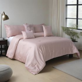 6 Piece Raindrop Jacquard Comforter Set Queen King Size (size: Queen)