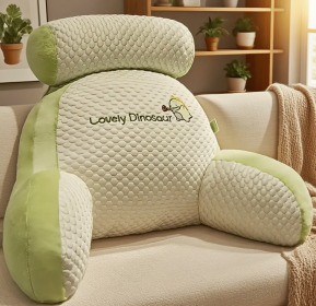 Iced Bean Husky Sofa Reading Pillow 60*40cm (Color: Green)