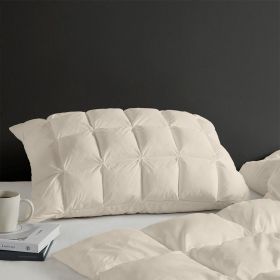 Standard Overfilled Pillow Protector Single Piece (Color: as Pic)