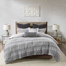 King/Cal King Cotton Jacquard Duvet Cover Mini Set (Color: as Pic)