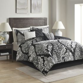 7 Piece Cotton Printed Comforter Set (Color: as Pic)