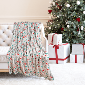 Kathy Ireland Christmas Flannel Fleece Plush Throw Blanket (Pattern: Winter Wonderland, size: 50"x60")
