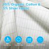 Queen/King Size Options Grounding Sheet 95% Organic Cotton 5% Silver Fiber Fitted Grounded Sheet With 15FT Grounding Cord For Improve Sleep Therapy We
