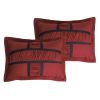 7-Piece Burgundy Ruched Comforter Set, Brushed Microfiber Bedding for All Seasons