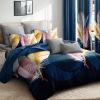 9-Piece Feather Print Bedding & Curtain Set (Queen/King/Cal King) - Quilted Microfiber Bedspread + Sheer Curtains