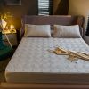 Grey Quilted Fitted Sheet, Fits Mattress Up to 15" Deep, 2/3-Piece Set