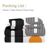 Modern Boho 4 Piece Flat Sheets Set, Abstract Minimalist Art Bed Set with 1 Fitted Sheet 1 Flat Sheet 2 Pillowcases, Black White
